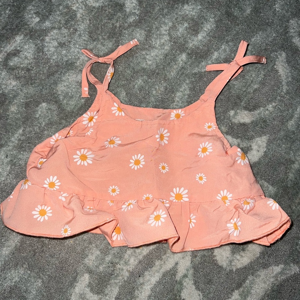 Baby girl flowy short tank top